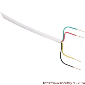 Telefoonkabel rond 4x0.5 mm2 25 m wit - A50401067 - afbeelding 1