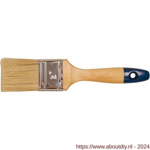 Master Silver 7010404.21/2 platte kwast Acryl 2.1/2 inch hout Chinees wit varkenshaar - A50400258 - afbeelding 1