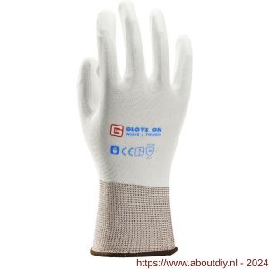 Glove On White Touch handschoen maat 9 L wit - A50400069 - afbeelding 1