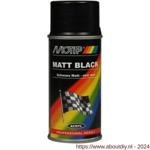 MoTip lakspray Rallye zwart mat 150 ml - A50703275 - afbeelding 1