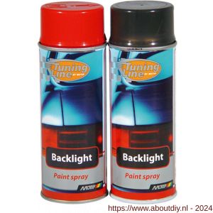 MoTip Backlight lakverf dekkend achterlichtenspray Black zwart 400 ml - A50700949 - afbeelding 1