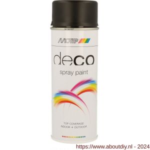 MoTip Colourspray lakspray dekkend mat RAL 9005 diep zwart 400 ml - A50703248 - afbeelding 1