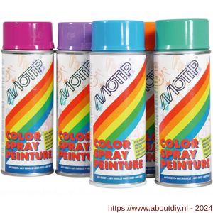 MoTip Colourspray lakspray dekkend hoogglans RAL 1013 parelwit 400 ml - A50703207 - afbeelding 1
