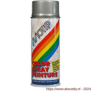 MoTip Colourspray lakspray dekkend metallic RAL 9006 wit aluminium metallic 400 ml - A50703251 - afbeelding 1