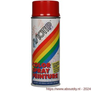MoTip Colourspray lakspray dekkend mat RAL 3000 vuurrood 400 ml - A50703217 - afbeelding 1