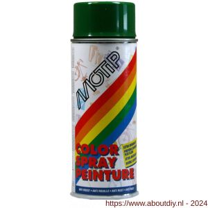 MoTip Colourspray lakspray dekkend hoogglans RAL 6009 dennen groen 400 ml - A50703235 - afbeelding 1