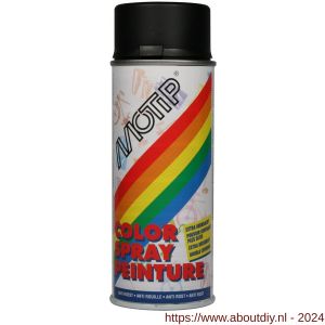 MoTip Colourspray lakspray dekkend zijdeglans RAL 9005 diep zwart 400 ml - A50703249 - afbeelding 1