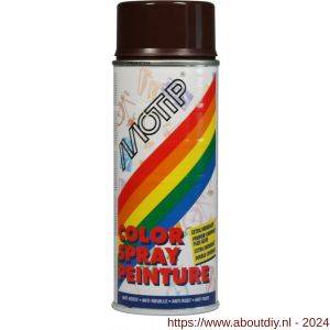 MoTip Colourspray lakspray dekkend hoogglans RAL 8017 chocolade bruin 400 ml - A50703242 - afbeelding 1