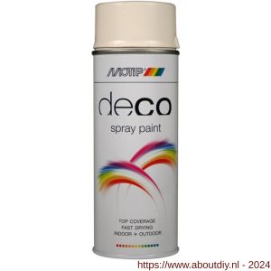 MoTip Colourspray lakspray dekkend hoogglans RAL 9001 creme-wit 400 ml - A50703243 - afbeelding 1