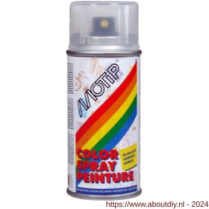 MoTip blanke lakverf Colourspray Clear Varnish Alkyd transparant hoogglans 150 ml - A50703171 - afbeelding 1