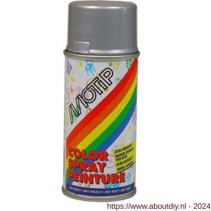 MoTip Colourspray lakspray dekkend hoogglans RAL 9006 zilver 150 ml - A50703250 - afbeelding 1
