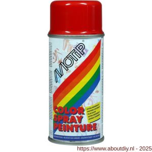 MoTip Colourspray lakspray dekkend hoogglans RAL 3000 vuurrood 150 ml - A50703215 - afbeelding 1