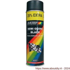MoTip lakspray Rallye zwart zijdeglans 500 ml - A50703278 - afbeelding 1