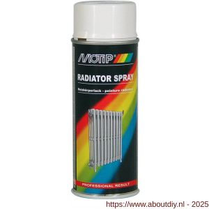 MoTip radiatorlak spray wit hoogglans spuitbus 400 ml - A50703291 - afbeelding 1