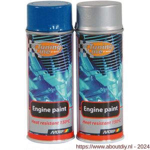 MoTip spray hittebestendig Engine Paint Gloss Black zwart hoogglans 400 ml - A50703632 - afbeelding 1