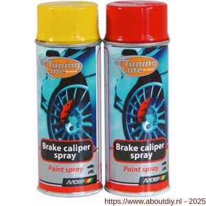 MoTip lakverf dekkend Brake Caliper remklauwlakspray geel 400 ml - A50703176 - afbeelding 1