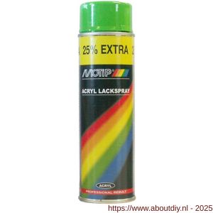 MoTip lakspray Universeel Rallye RAL 6018 groen hoogglans 500 ml - A50703281 - afbeelding 1