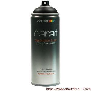 MoTip lakspray Carat Traffic Black Matt mat verkeerszwart 400 ml - A50703548 - afbeelding 1