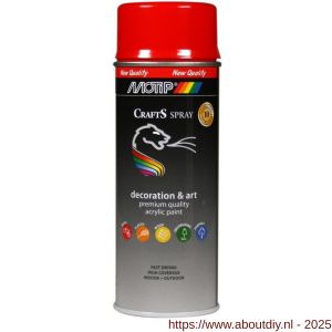 MoTip Crafts lakspray dekkend RAL 3020 rood hoogglans 400 ml - A50703470 - afbeelding 1