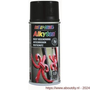 Dupli-Color roestbeschermingslak Alkyton RAL 9005 hoogglans 150 ml spuitbus - A50702645 - afbeelding 1
