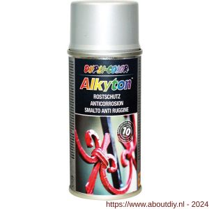 Dupli-Color roestbeschermingslak Alkyton RAL 9006 hoogglans 150 ml spuitbus - A50702643 - afbeelding 1