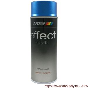 MoTip lakspray dekkend Deco Effect metallic Blue blauw hoogglans 400 ml - A50703260 - afbeelding 1