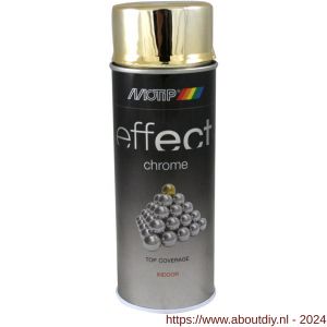 MoTip lak chroomspray dekkend Deco Effect Chrome Lacquer Gold goud 400 ml - A50703189 - afbeelding 1