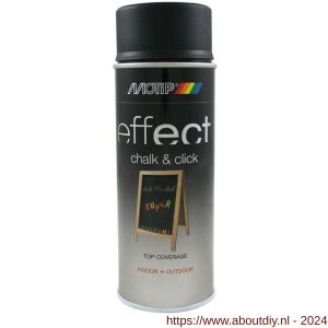 MoTip lakspray dekkend Deco Effect Chalk and Click zwart 400 ml - A50703186 - afbeelding 1