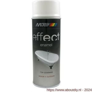 MoTip emaille spray dekkend Deco Effect Ceramic Emaille wit 400 ml - A50703193 - afbeelding 1