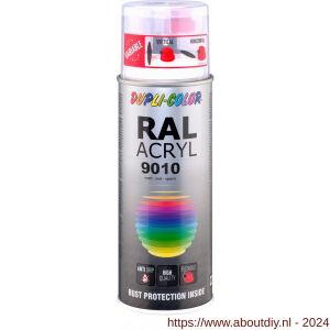 Dupli-Color lakspray RAL 9016 verkeers wit 400 ml - A50703043 - afbeelding 1