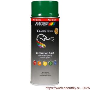 MoTip Crafts lakspray dekkend RAL 6029 groen hoogglans 400 ml - A50703461 - afbeelding 1