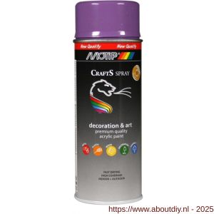 MoTip Crafts lakspray dekkend RAL 4005 paars hoogglans 400 ml - A50703465 - afbeelding 1