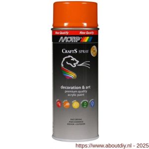 MoTip Crafts lakspray dekkend RAL 2000 oranje hoogglans 400 ml - A50703462 - afbeelding 1