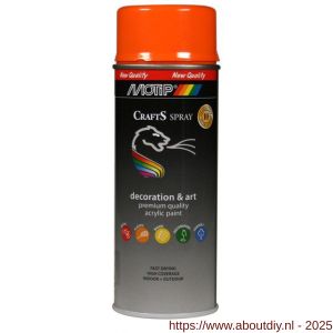 MoTip Crafts lakspray dekkend RAL 2003 oranje hoogglans 400 ml - A50703463 - afbeelding 1