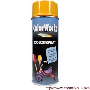 ColorWorks lakverf Yellow green RAL 6018 groen 400 ml - A50702763 - afbeelding 1