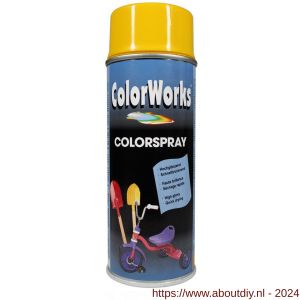 ColorWorks lakverf Colorspray sunshine yellow RAL 1021 400 ml - A50702739 - afbeelding 1