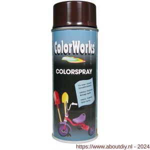 ColorWorks lakverf Colorspray chocolate brown RAL 8017 400 ml - A50702750 - afbeelding 1