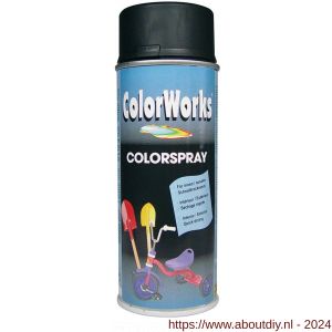 ColorWorks lakverf Colorspray RAL 9005 zwart 400 ml - A50702756 - afbeelding 1
