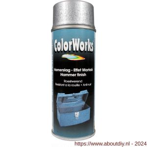 ColorWorks hamerslag lakspray zilver 400 ml - A50702771 - afbeelding 1