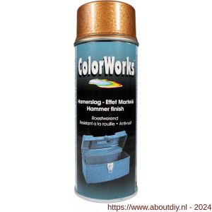 ColorWorks hamerslag lakspray goud 400 ml - A50702769 - afbeelding 1