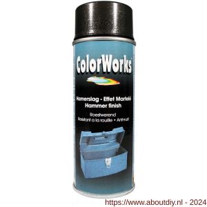 ColorWorks hamerslag lakspray antraciet 400 ml - A50702767 - afbeelding 1
