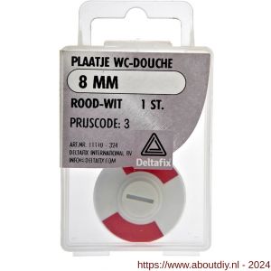 Deltafix plaatje wc-douche rood wit 8 mm - A21903883 - afbeelding 1