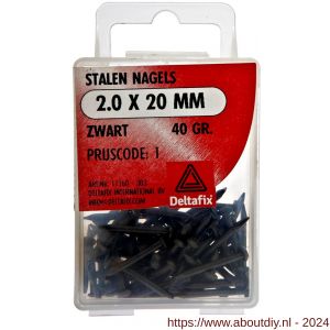 Deltafix stalen nagel standaard zwart 2.0x20 mm 40 g - A21901025 - afbeelding 1