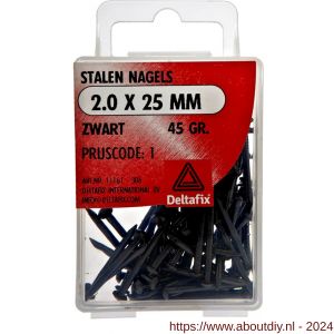 Deltafix stalen nagel standaard zwart 2.0x25 mm 45 g - A21901026 - afbeelding 1