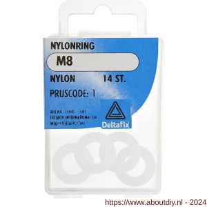 Deltafix ring nylon zwart M6 DIN 125 blister 20 stuks - A21901274 - afbeelding 1