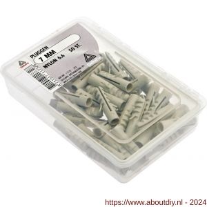Deltafix nylon plug grijs 7 mm kuipje 50 stuks - A21901162 - afbeelding 1