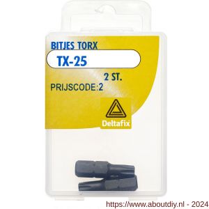 Deltafix bitje Torx TX 25 blister 2 stuks - A21904376 - afbeelding 1