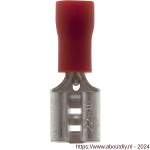 Deltafix kabelschoen vrouw rood 6.3 mm doos 50 stuks - A21904283 - afbeelding 1