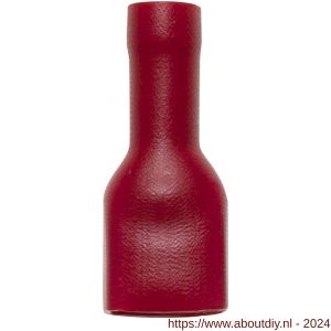 Deltafix kabelschoen vrouw geisoleerd rood 6.3 mm doos 50 stuks - A21904285 - afbeelding 1