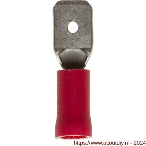 Deltafix kabelschoen man rood 6.3 mm doos 50 stuks - A21904279 - afbeelding 1